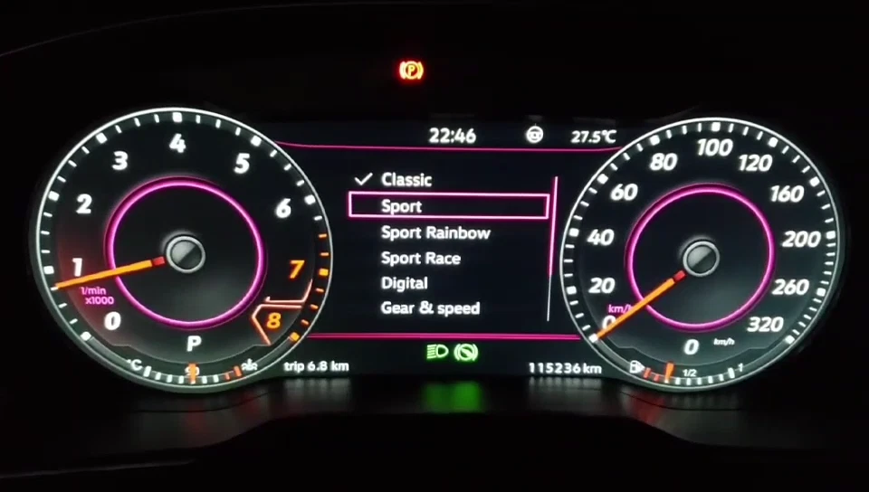 Cuadro de instrumentos digital LCD tablero de instrumentos cabina virtual para VW Golf 7 MK7 15~19 Foto 3 de 4