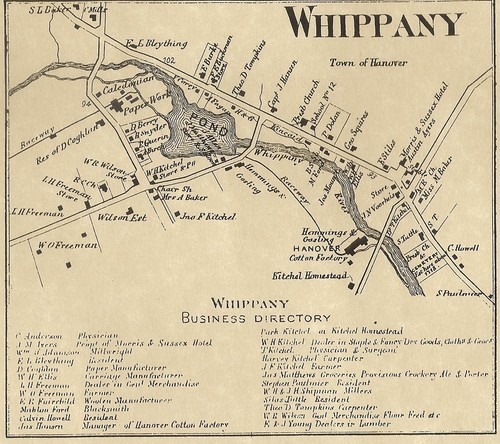 Mendham Whippany Brookside Pleasant Valley NJ 1868 Karten Hausbesitzer Namen gezeigt - Bild 3 von 4