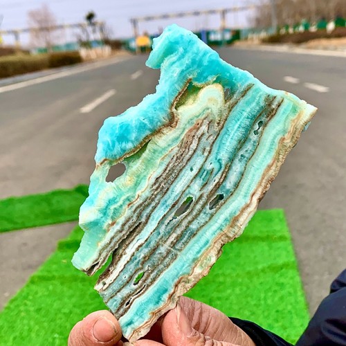 146G Natürliches Hochwertiges Himmelblau Hemimorphit Platte Kristall Mineral aus Yunnan - Bild 5 von 24