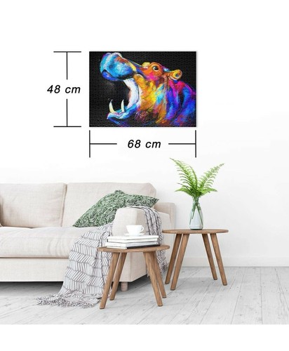 ULMER PUZZLESCHMIEDE "Funky Hippo" Nilpferd 1000 Teile PUZZLE - Bild 3 von 6