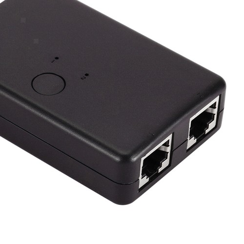 2 Ports RJ45 Netzwerk Schalter Ethernet Internet Adapter Hub Splitter Schwarz - Bild 2 von 10
