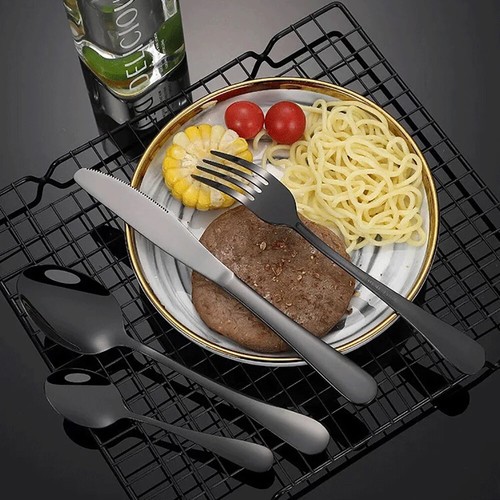 16Pcs Cutlery Set Stainless Steel Cutlery Dishwasher Kitchen Tableware Set - Bild 17 von 20