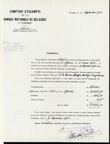 Lettre + enveloppe timbrée adressées au Baron Edgard de Selys Longchamps - Picture 1 of 2