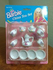Barbie Vintage Barbie Miniature Doll Size China Tea Set Chilton Toys New Sealed