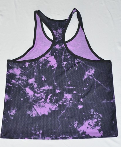 Under Armour Project Rock Muscle Mesh Tank Do Not Go Gentle Men's Large Purple - Picture 3 of 5