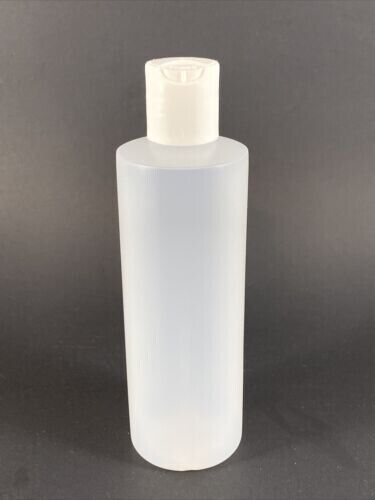 Botella exprimidora de plástico de 8 oz (cantidad 8) con tapa de disco blanca pintura artesanal viaje belleza - Imagen 2 de 4