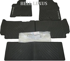 LEXUS OEM FACTORY ALL WEATHER 5-PIECE FLOOR MAT SET 2013-2020 LX570 BLACK
