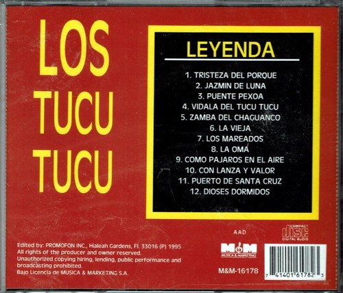 Los Tucu Tucu  Leyenda    BRAND  NEW SEALED CD - Bild 2 von 2