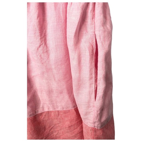 Cynthia Rowley Dress Size AU 12 Linen Sleeveless Shift Pink Blue Tiered - Picture 7 of 10