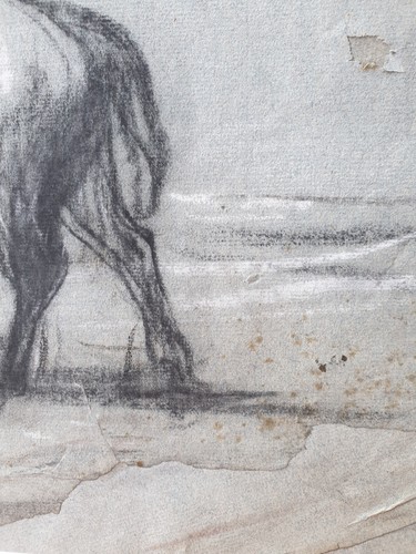 Dessin orig Signé Max Mayrshofer Paysan Cavalier Cheval prov.Gal.Paul Prouté - Imagen 3 de 4