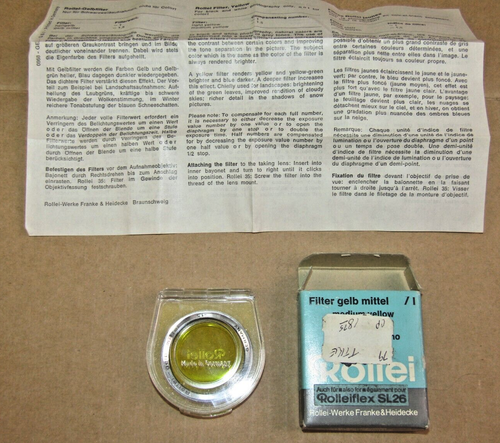 Rolleiflex SL26 Rollei Filter BAIMI 201 080 Medium Yellow Org. Box/Case NOS - Picture 1 of 10