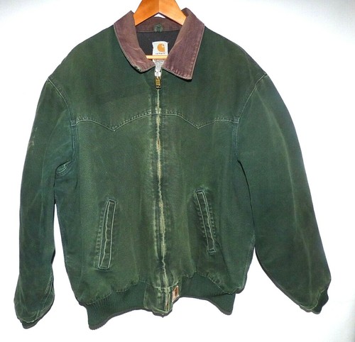 Vintage CARHARTT DETROIT Green Bomber Work Jacket
