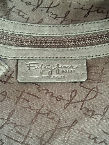 VTG FOSSIL Fifty Four Multicolor Patchwork Leather Suede Black Gold Shoulder Bag - Picture 19 of 24