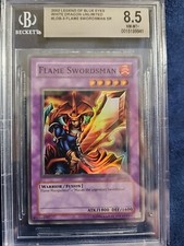 Yu-Gi-Oh! TCG Flame Swordsman Legend of Blue Eyes White Dragon LOB-003 Bgs 8.5