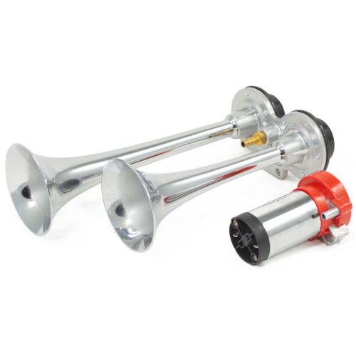 HornBlasters PsychoBlasters V2 Loud Electric Air Horn Kit for Truck - Compact - Bild 2 von 3
