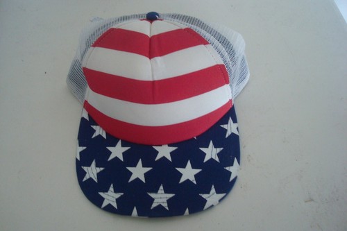 USA FLAG SNAPBACK DEADSTOCK HAT CAP VINTAGE H5
