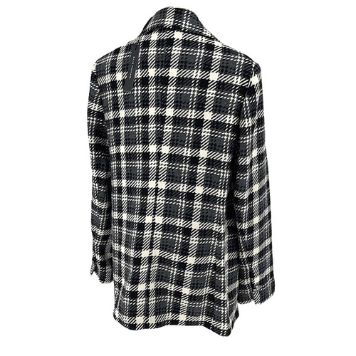 Elie Tahari Jackets & Coats Black White Gray Boucle’ Wool Blend Blazer Large NWT - Picture 7 of 12
