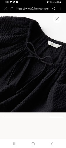 H&M Women Black Top Long Sleeve Pullover Blouse Size M UK 12 - Picture 6 of 7