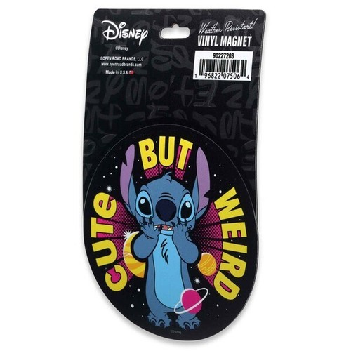 Imán de vinilo resistente a la intemperie Disney Stitch "Lindo pero extraño" - Imagen 2 de 2
