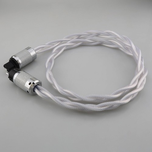 8N OCC Silver Plated HiFi Power Cable Schuko AC Main Cord For Speaker DC DVD - Picture 6 of 8