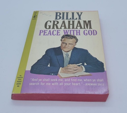 Peace with God by Billy Graham Pocket Books Vintage Paperback 21st Printing 1965 - Imagen 2 de 5