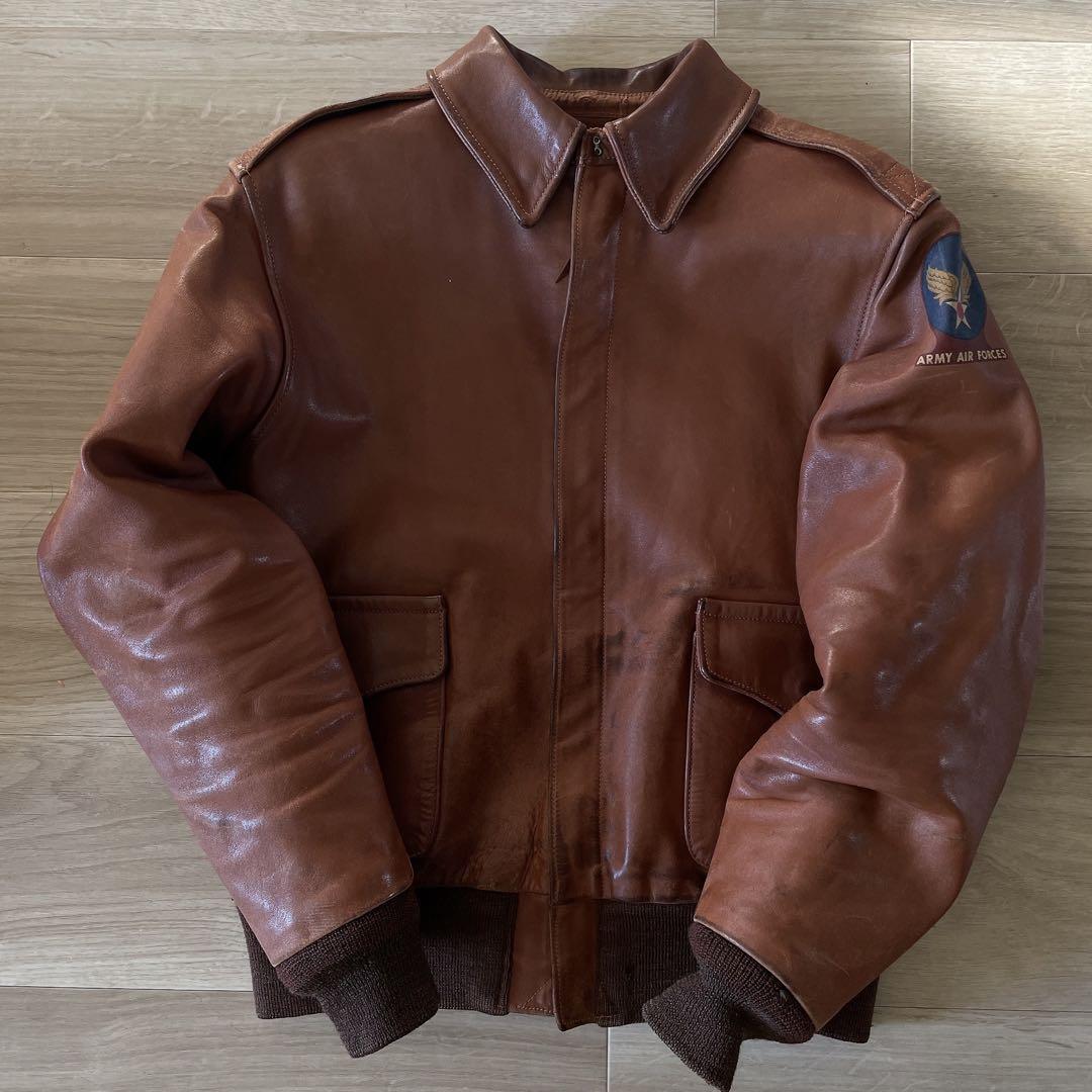 Old The REAL McCOY'S A-2 Flight Jacket Rough Wear 36 Men's Old The REAL McCOY'S A-2 Flight Jacket Rough Wear 36 Men's