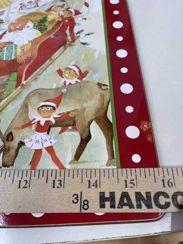 Pottery Barn Kids Elf on Shelf Christmas Santa Placemats Cork Back Set of 4 2013 - Picture 6 of 11
