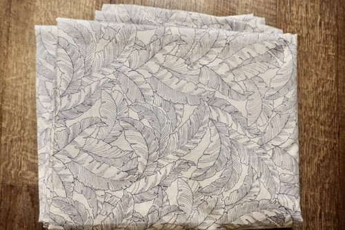 Tommy Hilfiger Full Flat Sheet ONLY Cotton Breezy Navy Leaf Palm Tropical 81x96