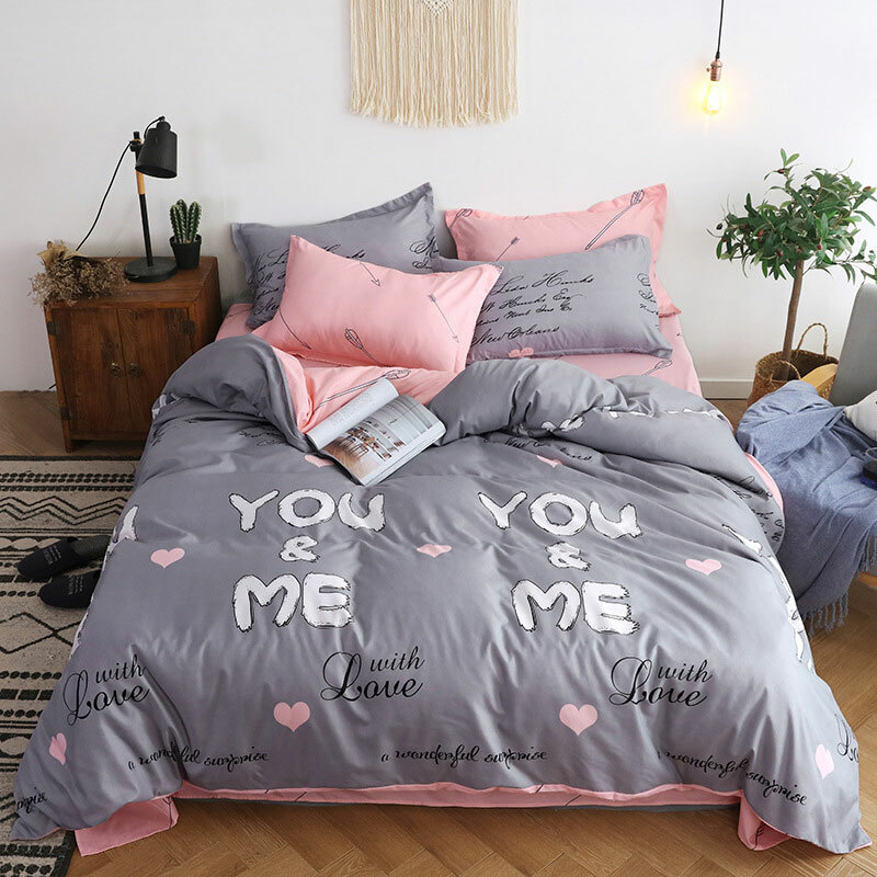 4pcs Kid Bed Cover Set Duvet Cover Adult Bed Sheets and Pillowcases Bedding Set Super mile widziany klasyk
