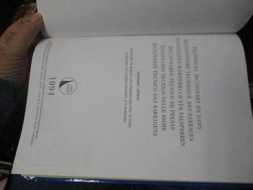 Technical Dictionary on Dams, large hardback 1994 in 6 languages VG+ - Picture 2 of 2
