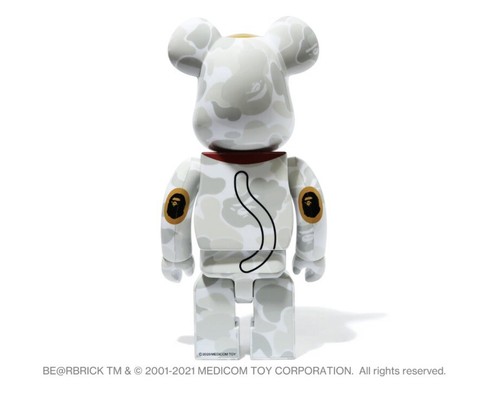 Medicom 100% Bearbrick ~ A Bathing Ape Be@rbrick Bape Lucky Cat & Daruma 2pcs - Picture 8 of 8