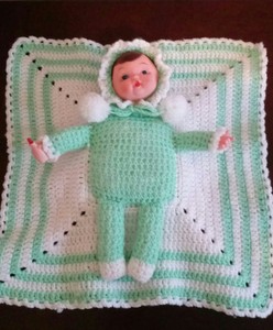 Details About Vintage Hand Made Crochet Knit Blanket Baby Doll Mid Century Details About Vintage Hand Made Crochet Knit Blanket Baby Doll Mid Century