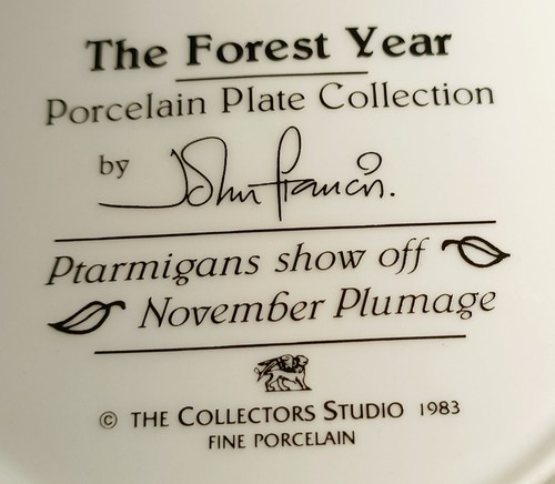 Placa de estudio de coleccionistas de John Francis Your Choice of Plates THE FOREST YEAR - Imagen 36 de 38