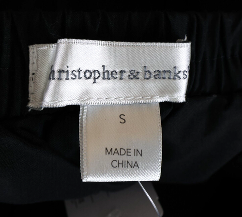 Christopher & Banks A-Line Skirt Womens Sz S Black Eyelet Stretch Waist NWT $49 - Picture 7 of 9