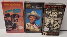 3 Roy Rogers VHS The Roy Rogers Show, Jesse James At Bay & Roy Rogers Biography