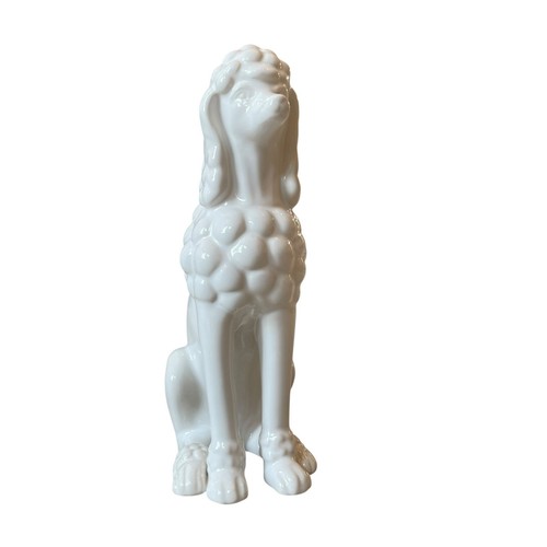 Fancy French Poodle Figurine Statue 9.5in White Ceramic Luxury Decor NEW - Bild 6 von 21