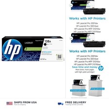 HP 138A Black Toner Cartridge  Works with HP LaserJet Pro 3001 Series, HP La...