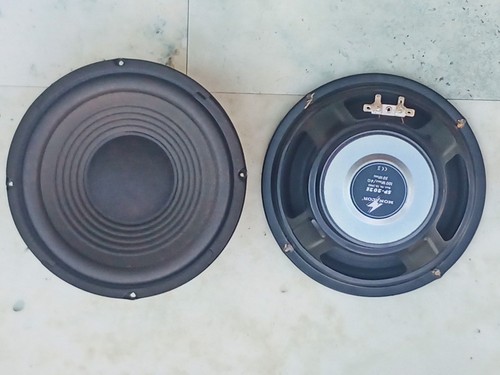 Pair of Monacor SP-202E Hi-Fi 8 Inch bass-midrange speaker, 50 W, 4 Ω woofer