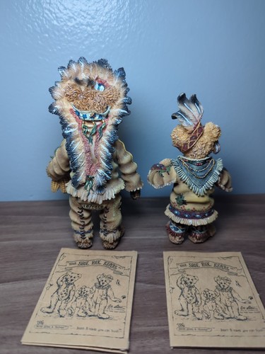 Boyds Schuhkarton Bären Indianerhäuptling sitzender Bär & Prinzessin stehender Bär - Bild 3 von 6