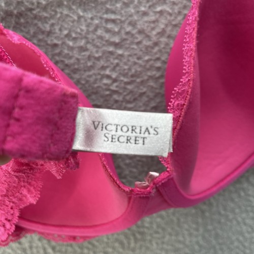 Victoria's Secret Dream Angels BH Damen 32DD rosa gefüttert halb Spitzenbesatz glatt - Bild 10 von 14