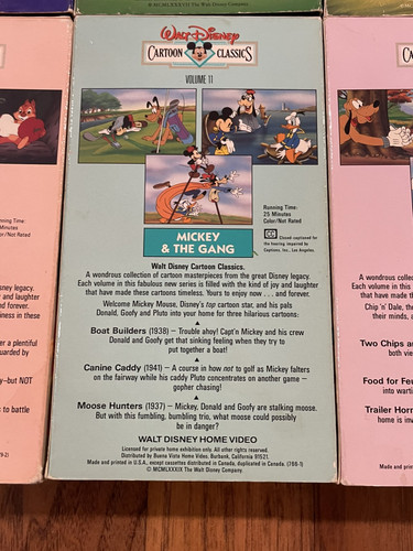 Vtg Walt Disney Cartoon Classics Mini Classics VHS Tape Mixed Lot (6) - 1987/89 - Picture 15 of 16