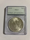 1923 Peace Silver Dollar PCGS MS63 – Old Green Holder “Rattler”
