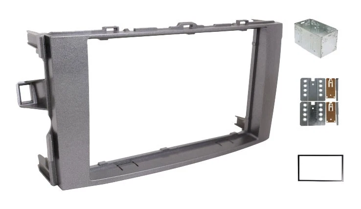 Habillage Autoradio 2-DIN Pour Toyota Auris 2006 - 2012 Argent - Photo 1/1