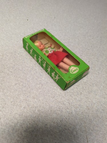 Muñeca miniatura vintage años 60 W. Caco alemán casa de muñecas niña nueva caja doble-puppchen - Imagen 6 de 9