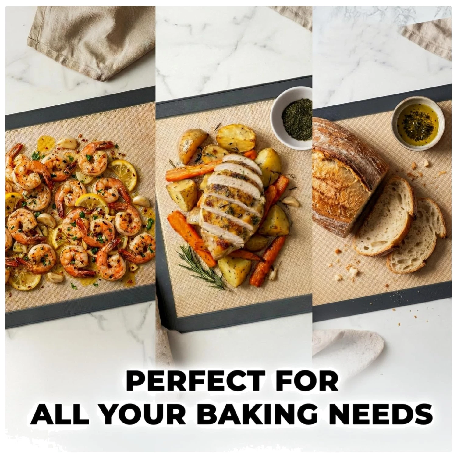 Silicone Baking Mat Set - 16.5"x11.6" (2 Pack)