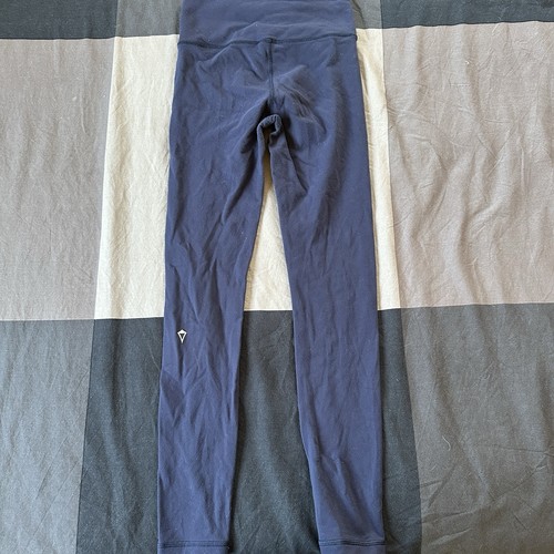 Ivivva by Lululemon Size 8 Youth Girls Leggings Sports Workout Navy Blue - Picture 2 of 7