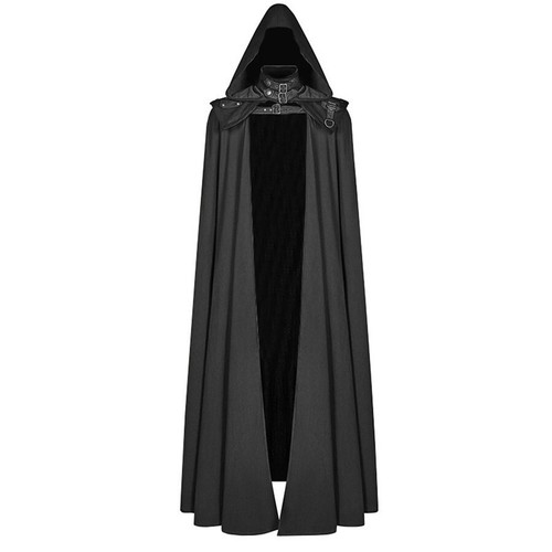 Medieval Hooded Cloak Gothic Coat Robe Halloween Devil Wizard Cape Cos Costumes - Picture 16 of 24