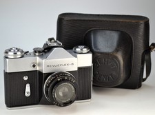 RARE EXPORT 1970 SOVIET USSR "REVUEFLEX B" SLR camera INDUSTAR-50-2 LENS M42