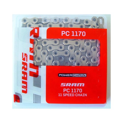 SRAM PC1170 11 Speed Bicycle Chain 114 Links - Silver - Afbeelding 1 van 2