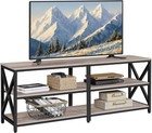 160cm Grey TV Stand for 70" TVs Open Storage Shelves Industrial Unit